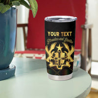 Personalized Ghana Kente Pattern Tumbler Cup The Heart of Gold of Africa - Wonder Print Shop
