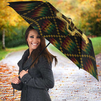 Ghana Kente Pattern Umbrella The Heart of Gold of Africa - Wonder Print Shop