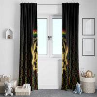Ghana Kente Pattern Window Curtain The Heart of Gold of Africa - Wonder Print Shop