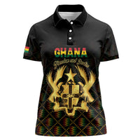 Personalized Ghana Kente Pattern Women Polo Shirt The Heart of Gold of Africa - Wonder Print Shop