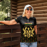 Personalized Ghana Kente Pattern Women Polo Shirt The Heart of Gold of Africa - Wonder Print Shop