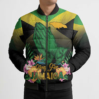 Personalized Pray For Jamaica Bomber Puffer Jacket Jamaica Strong - Wonder Print Shop