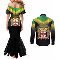Personalized Pray For Jamaica Couples Matching Mermaid Dress and Long Sleeve Button Shirt Jamaica Strong - Wonder Print Shop