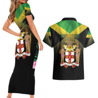 Personalized Pray For Jamaica Couples Matching Short Sleeve Bodycon Dress and Hawaiian Shirt Jamaica Strong - Wonder Print Shop