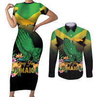 Personalized Pray For Jamaica Couples Matching Short Sleeve Bodycon Dress and Long Sleeve Button Shirt Jamaica Strong - Wonder Print Shop