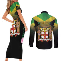 Personalized Pray For Jamaica Couples Matching Short Sleeve Bodycon Dress and Long Sleeve Button Shirt Jamaica Strong - Wonder Print Shop