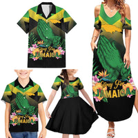 Personalized Pray For Jamaica Family Matching Summer Maxi Dress and Hawaiian Shirt Jamaica Strong - Wonder Print Shop