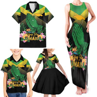Personalized Pray For Jamaica Family Matching Tank Maxi Dress and Hawaiian Shirt Jamaica Strong - Wonder Print Shop