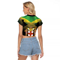 Personalized Pray For Jamaica Raglan Cropped T Shirt Jamaica Strong - Wonder Print Shop