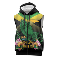 Personalized Pray For Jamaica Sleeveless Zip Hoodie Jamaica Strong - Wonder Print Shop