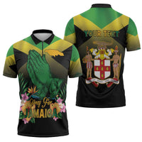 Personalized Pray For Jamaica Zipper Polo Shirt Jamaica Strong - Wonder Print Shop
