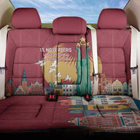 Latvia Independence Day Back Car Seat Cover Latvija with Freedom Monument