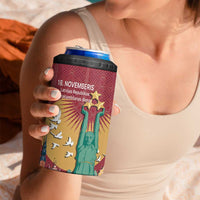 Latvia Independence Day 4 in 1 Can Cooler Tumbler Latvija with Freedom Monument