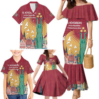 Latvia Independence Day Family Matching Mermaid Dress and Hawaiian Shirt Latvija with Freedom Monument