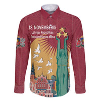 Latvia Independence Day Family Matching Mermaid Dress and Hawaiian Shirt Latvija with Freedom Monument