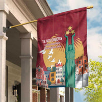 Latvia Independence Day Garden Flag Latvija with Freedom Monument