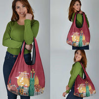 Latvia Independence Day Grocery Bag Latvija with Freedom Monument