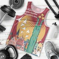 Latvia Independence Day Men Tank Top Latvija with Freedom Monument