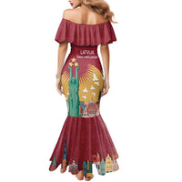Latvia Independence Day Mermaid Dress Latvija with Freedom Monument