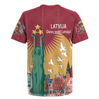 Latvia Independence Day Rugby Jersey Latvija with Freedom Monument