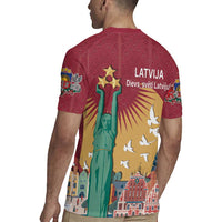 Latvia Independence Day Rugby Jersey Latvija with Freedom Monument