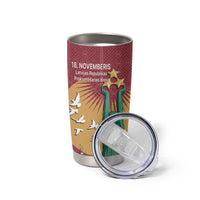 Latvia Independence Day Tumbler Cup Latvija with Freedom Monument