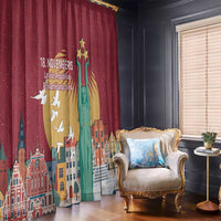 Latvia Independence Day Window Curtain Latvija with Freedom Monument