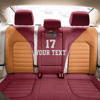Latvia Football Custom Back Car Seat Cover Red Latvian Pattern