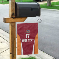 Latvia Football Custom Garden Flag Red Latvian Pattern