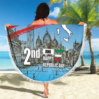 Italy Republic Day Beach Blanket Festa della Repubblica with Frecce Tricolori