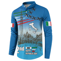 Italy Republic Day Button Sweatshirt Festa della Repubblica with Frecce Tricolori