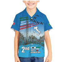 Italy Republic Day Family Matching Mermaid Dress and Hawaiian Shirt Festa della Repubblica with Frecce Tricolori