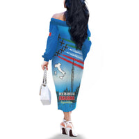 Italy Republic Day Family Matching Off The Shoulder Long Sleeve Dress and Hawaiian Shirt Festa della Repubblica with Frecce Tricolori