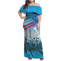 Italy Republic Day Family Matching Off Shoulder Maxi Dress and Hawaiian Shirt Festa della Repubblica with Frecce Tricolori
