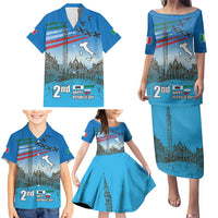 Italy Republic Day Family Matching Puletasi and Hawaiian Shirt Festa della Repubblica with Frecce Tricolori