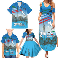 Italy Republic Day Family Matching Summer Maxi Dress and Hawaiian Shirt Festa della Repubblica with Frecce Tricolori