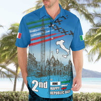 Italy Republic Day Hawaiian Shirt Festa della Repubblica with Frecce Tricolori