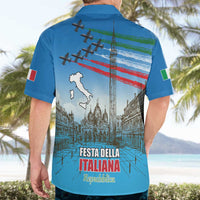 Italy Republic Day Hawaiian Shirt Festa della Repubblica with Frecce Tricolori
