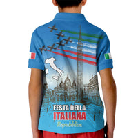 Italy Republic Day Kid Polo Shirt Festa della Repubblica with Frecce Tricolori