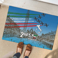 Italy Republic Day Rubber Doormat Festa della Repubblica with Frecce Tricolori