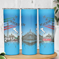 Italy Republic Day Skinny Tumbler Festa della Repubblica with Frecce Tricolori