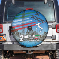 Italy Republic Day Spare Tire Cover Festa della Repubblica with Frecce Tricolori