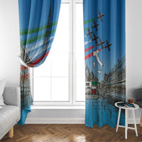 Italy Republic Day Window Curtain Festa della Repubblica with Frecce Tricolori