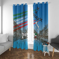 Italy Republic Day Window Curtain Festa della Repubblica with Frecce Tricolori
