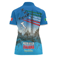 Italy Republic Day Women Polo Shirt Festa della Repubblica with Frecce Tricolori