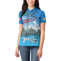 Italy Republic Day Women Polo Shirt Festa della Repubblica with Frecce Tricolori