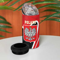 Poland White Crowned Eagle 4 in 1 Can Cooler Tumbler Rzeczpospolita Polska