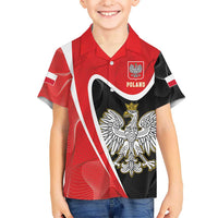 Poland White Crowned Eagle Kid Hawaiian Shirt Rzeczpospolita Polska
