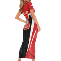 Poland White Crowned Eagle Short Sleeve Bodycon Dress Rzeczpospolita Polska LT17 - Wonder Print Shop