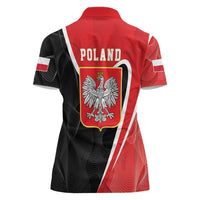 Poland White Crowned Eagle Women Polo Shirt Rzeczpospolita Polska LT17 - Wonder Print Shop